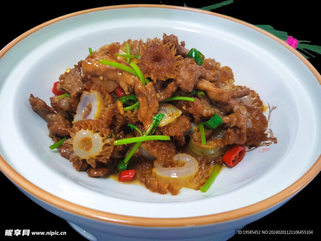 海蜇花烧肉