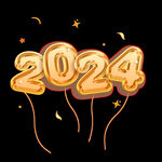 2024气球艺术字