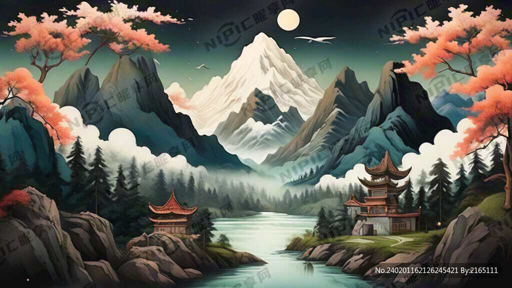 山水包装  山水画