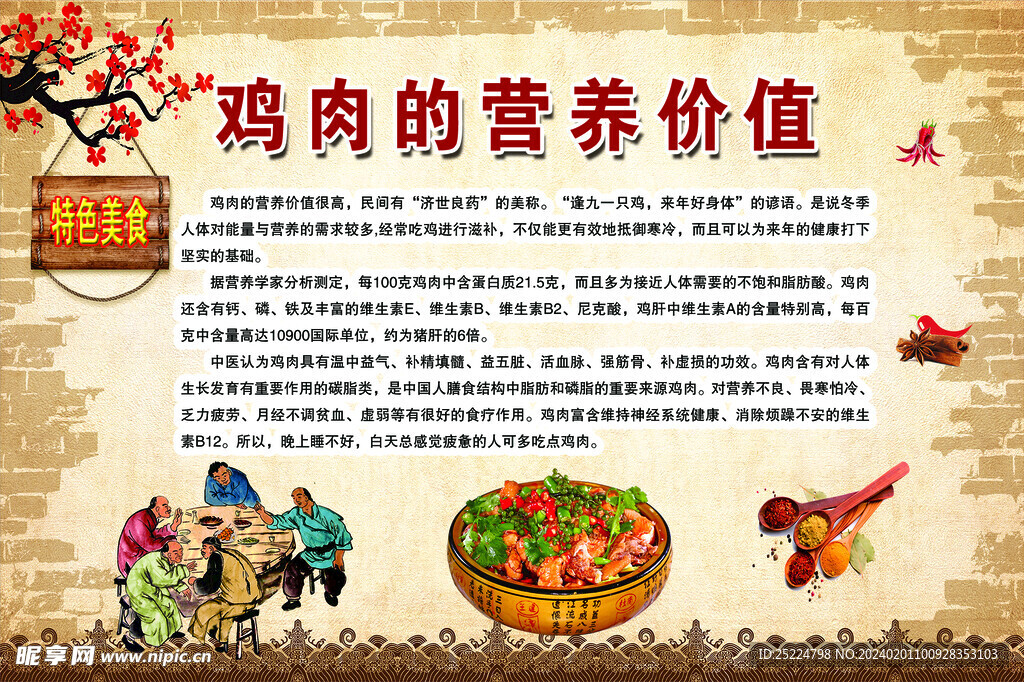 鸡肉的营养价值