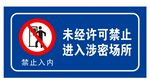 禁止入内警示牌
