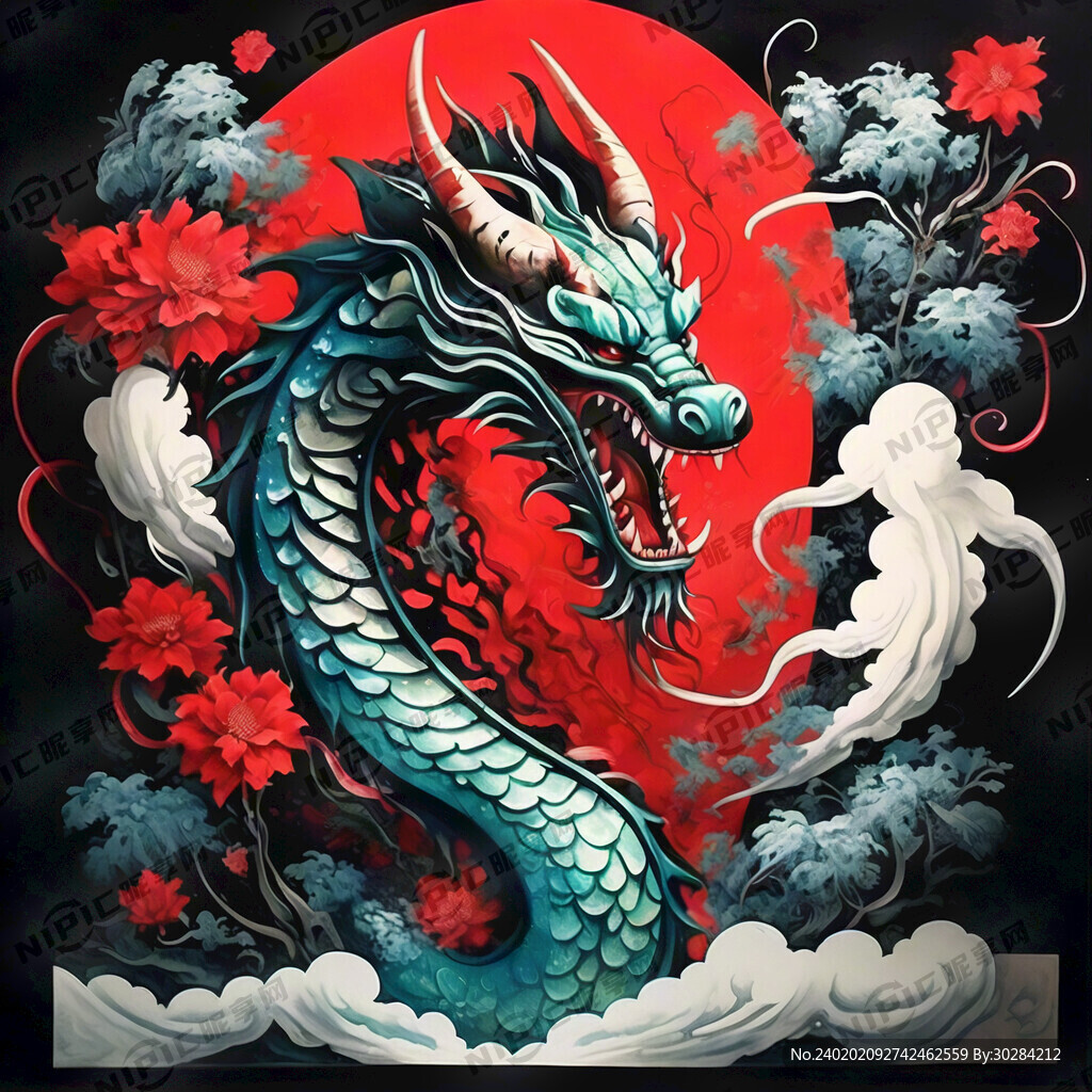 红色中国龙温馨简洁大气公司拜年