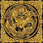 金色团龙传统花纹