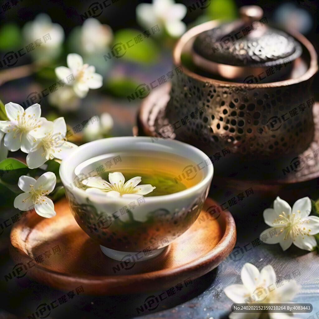 AI创作图茉莉花茶nipic.com-昵图网
