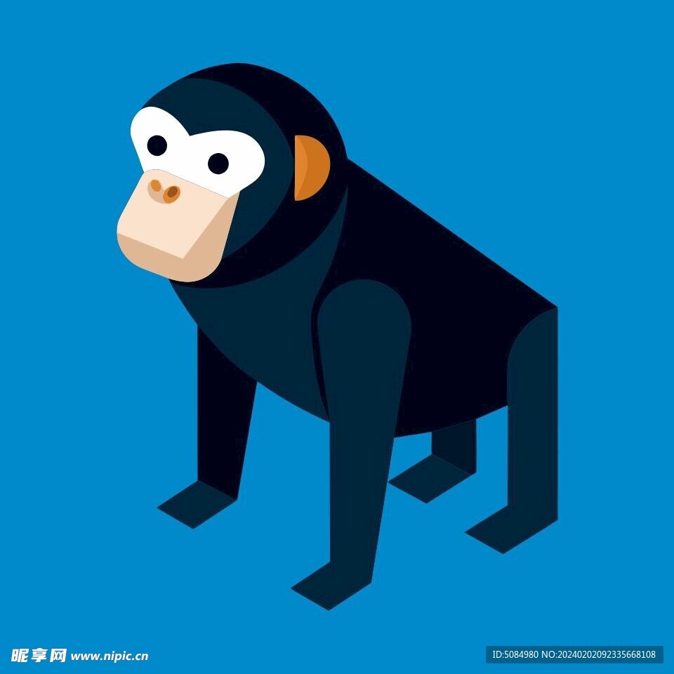 3D效果视角黑猩猩