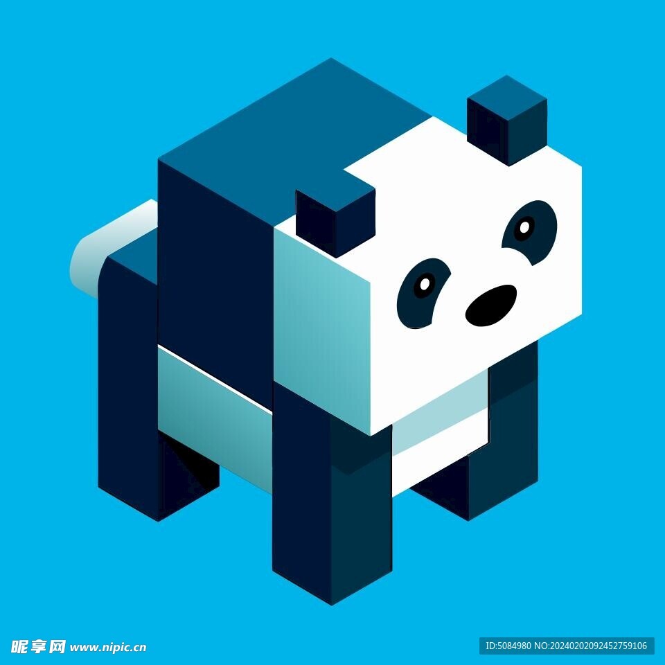 3D效果视角大熊猫