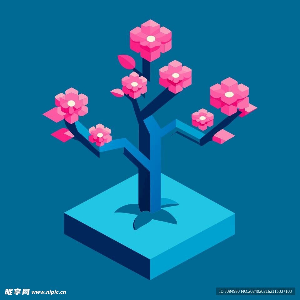 3D桃花
