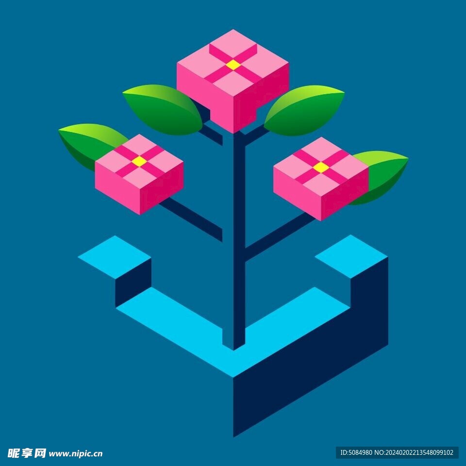 3D杜鹃花