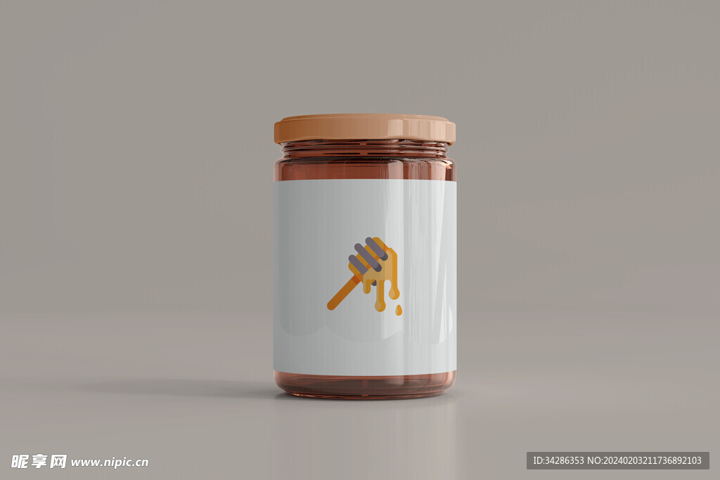 蜂蜜玻璃罐样机