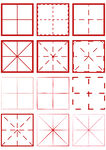 中式花纹底纹米字格田字格