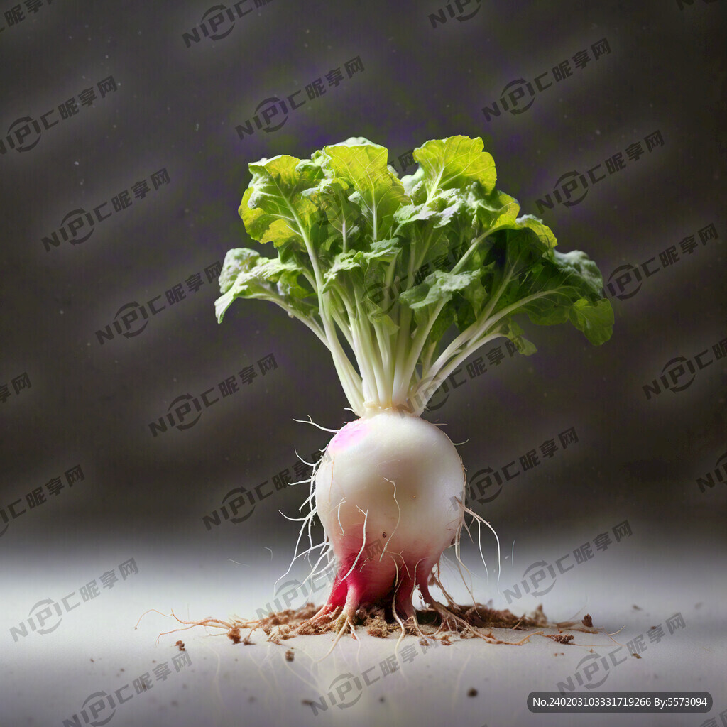 萝卜 土壤 爆根 白色背景