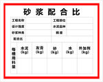 砂浆配合比