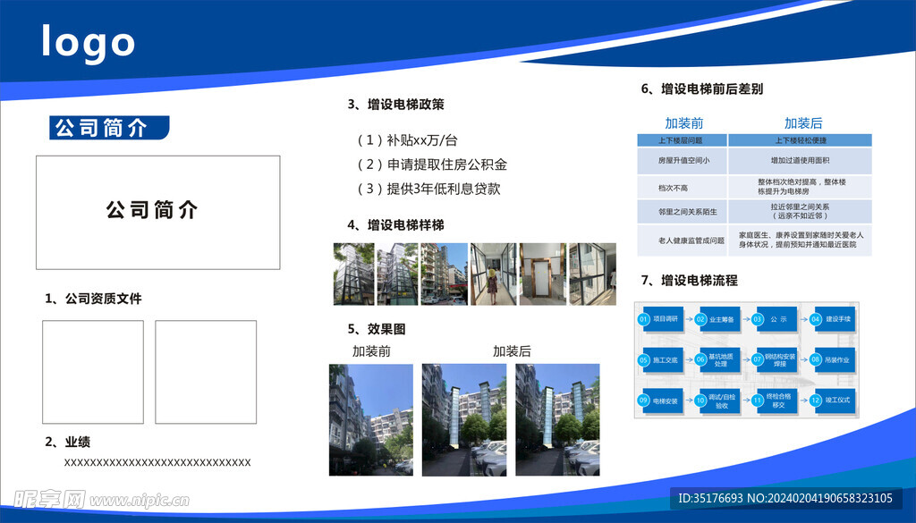 电梯公司宣传展板