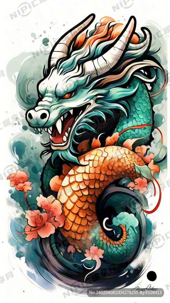 龙年国潮卡通人物