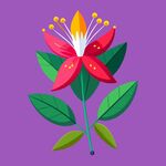 简洁的彩色节日素材金银花
