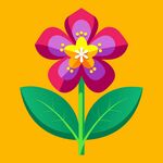 简洁的彩色节日素材报春花