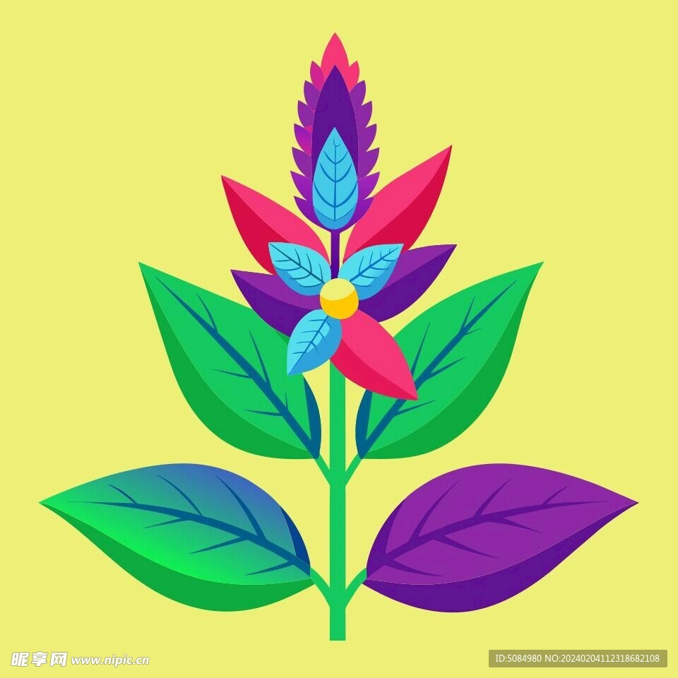 简洁的彩色节日素材茴香花