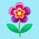 简洁的彩色节日素材报春花
