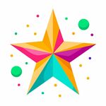 多彩节日素材装饰星星