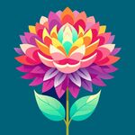 简洁的彩色节日素材菊花