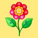 简洁的彩色节日素材报春花