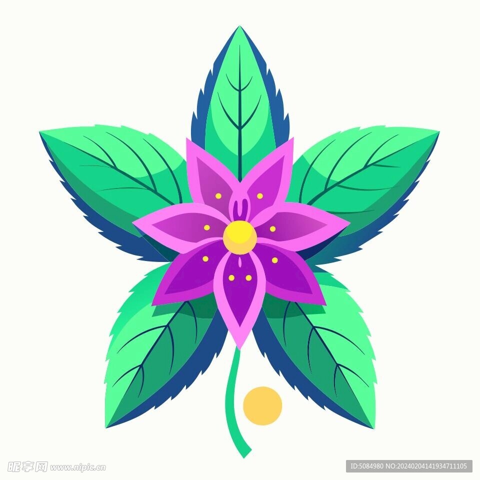 简洁的彩色节日素材茴香花