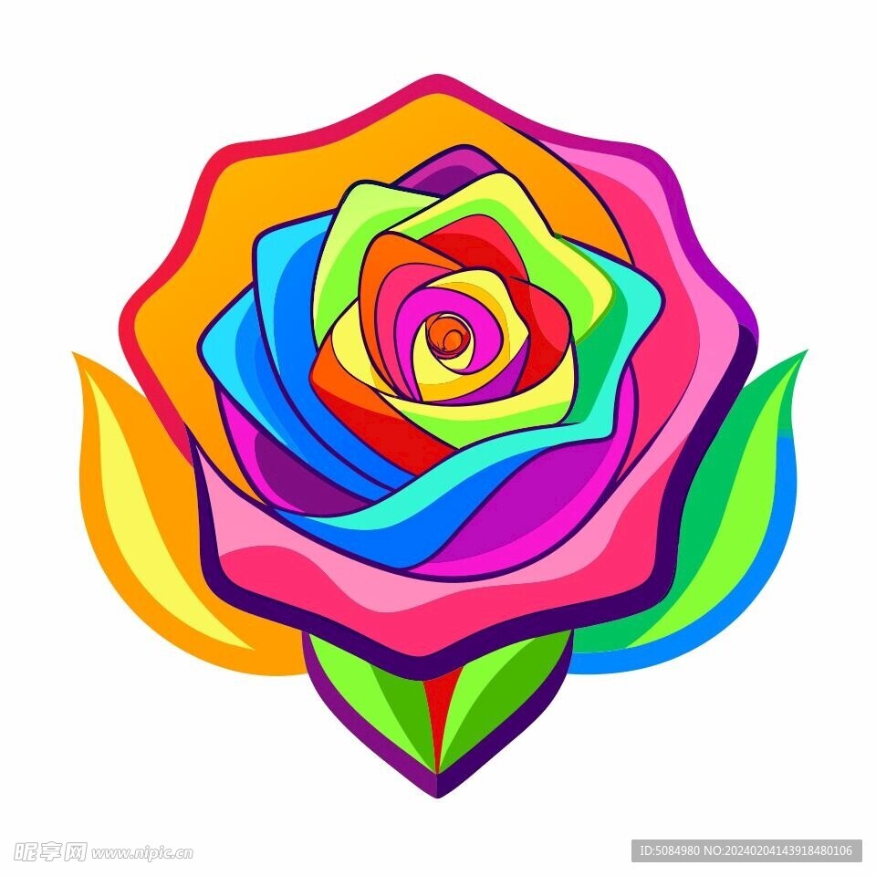 简洁的彩色节日素材玫瑰