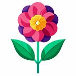 简洁的彩色节日素材报春花