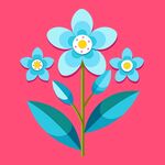 简洁的彩色节日素材勿忘我