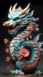 龙年3D春节中国龙神兽形象
