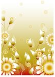 水彩花卉时尚背景素材