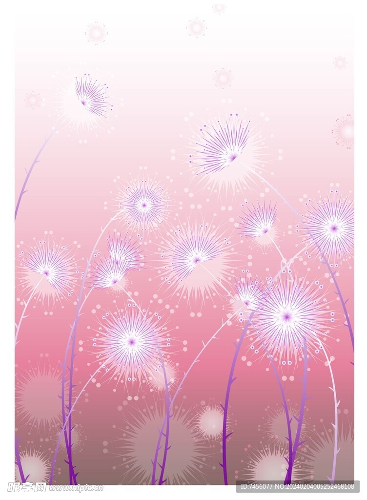 唯美时尚花卉背景素材