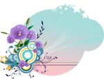 唯美花卉花藤水彩素材