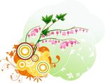 水彩花卉水墨素材