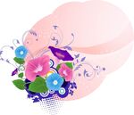 唯美蝶恋花花卉水墨插画