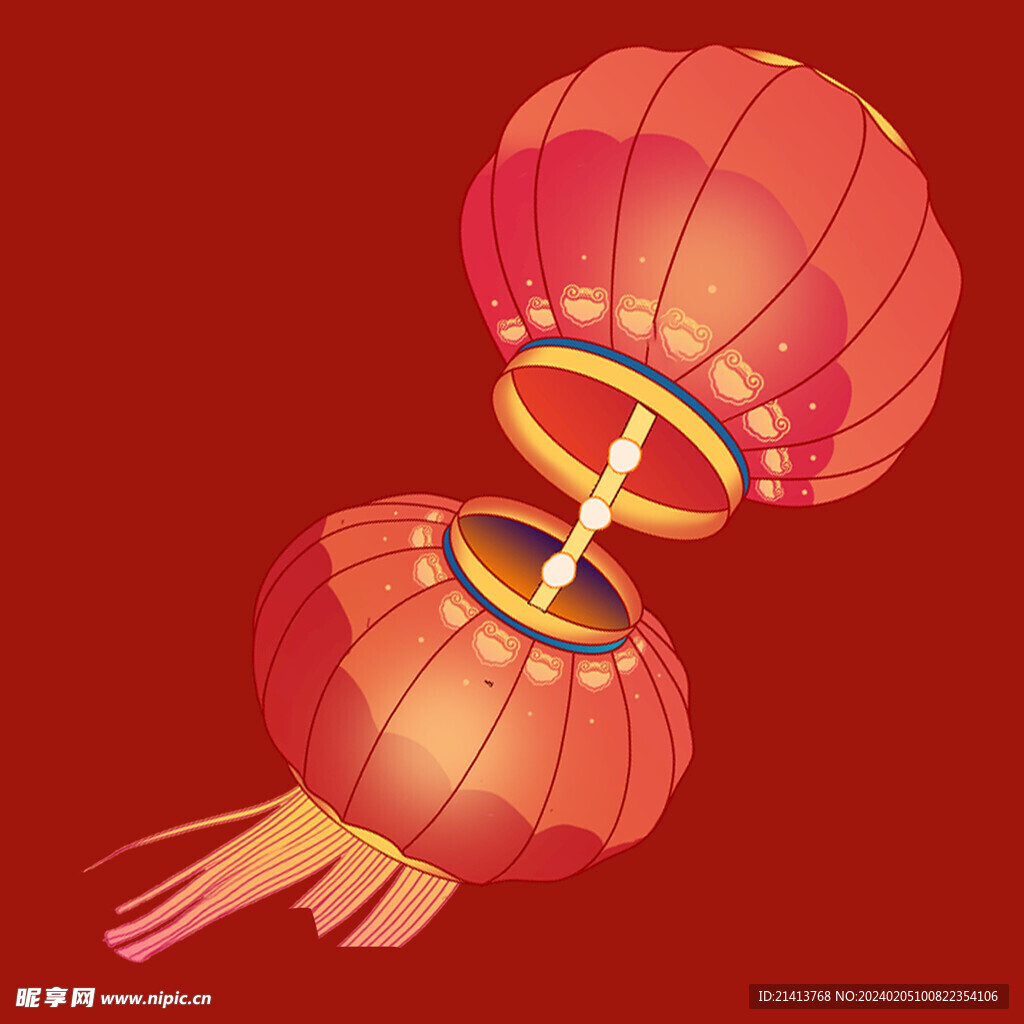 手绘花灯灯笼