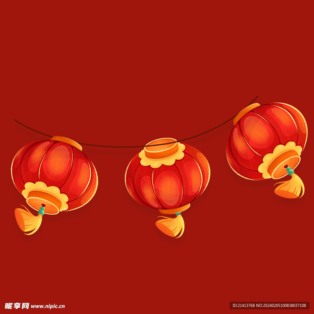 手绘花灯灯笼 
