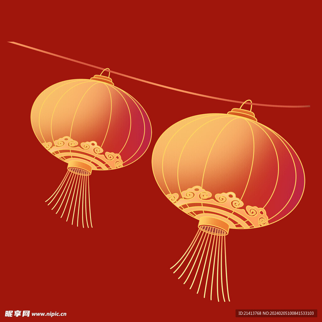 手绘花灯灯笼 