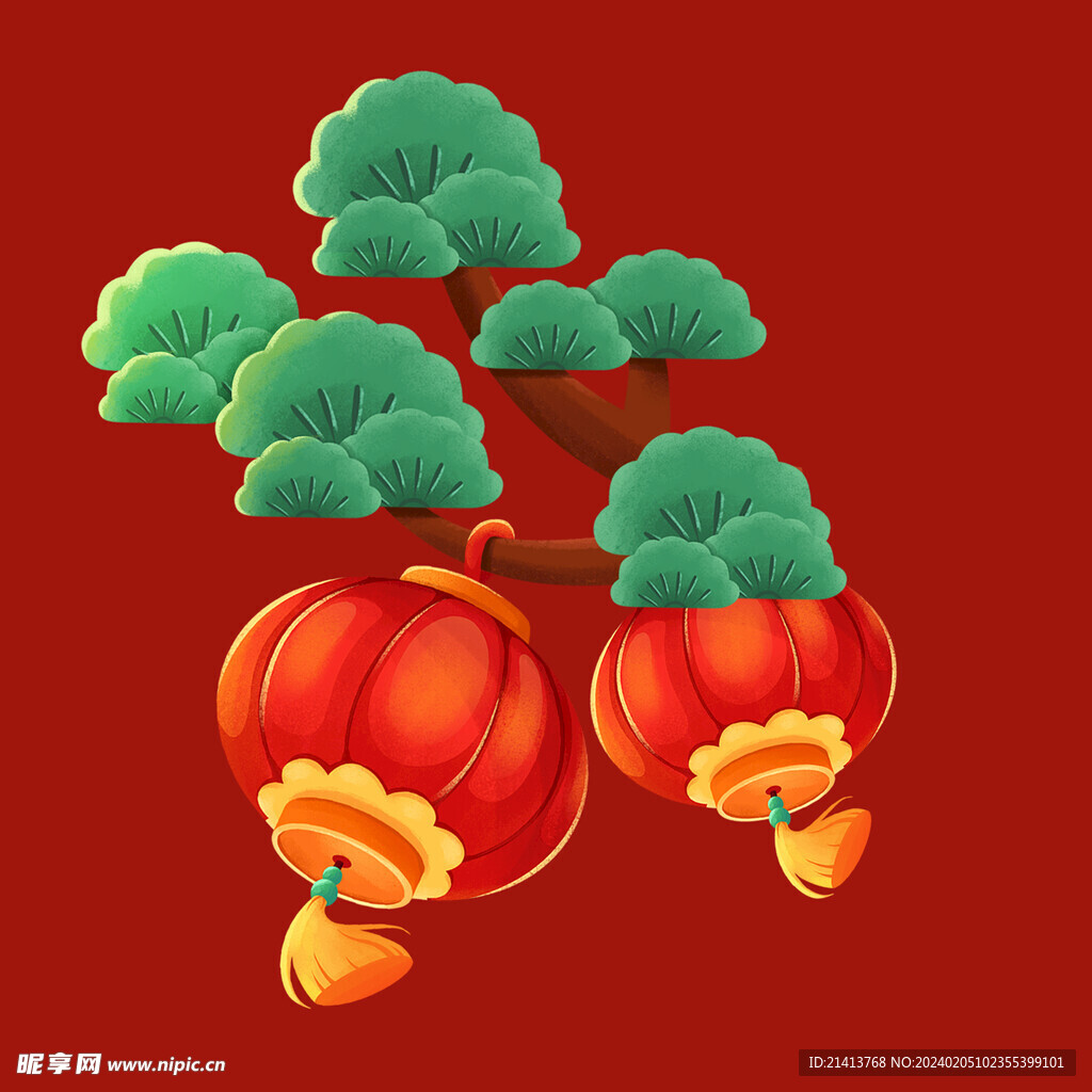 手绘花灯灯笼 