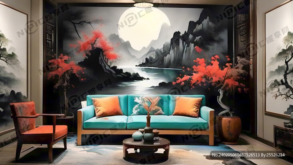 酒店过道沙发背后背景墙