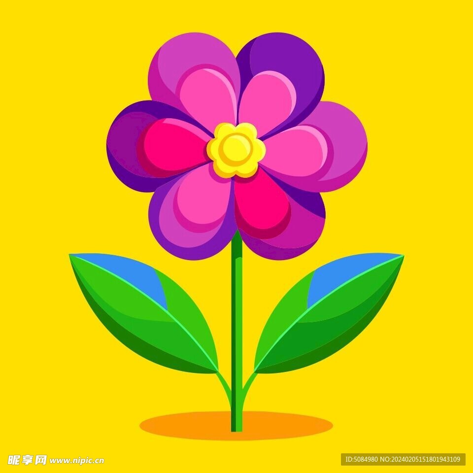 简洁的彩色节日素材报春花