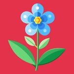 简洁的彩色节日素材勿忘我
