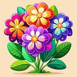 色彩斑斓的报春花