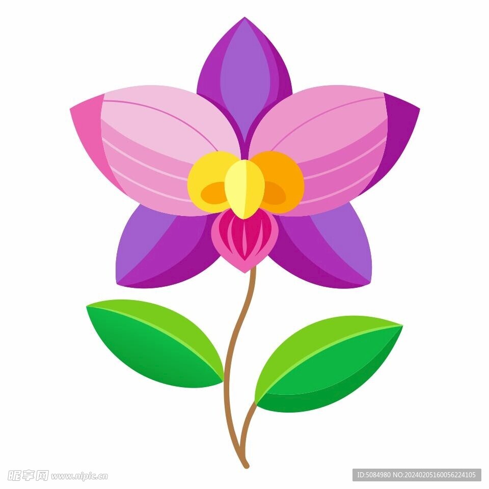 简洁的彩色节日素材铃兰