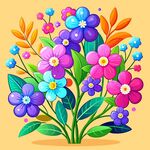 简洁的彩色节日素材勿忘我