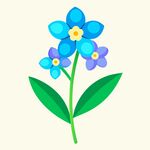 简洁的彩色节日素材勿忘我