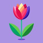 简洁的彩色节日素材郁金香