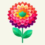 简洁的彩色节日素材菊花