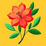 简洁的彩色节日素材杜鹃花
