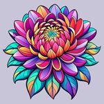 简洁的彩色节日素材菊花